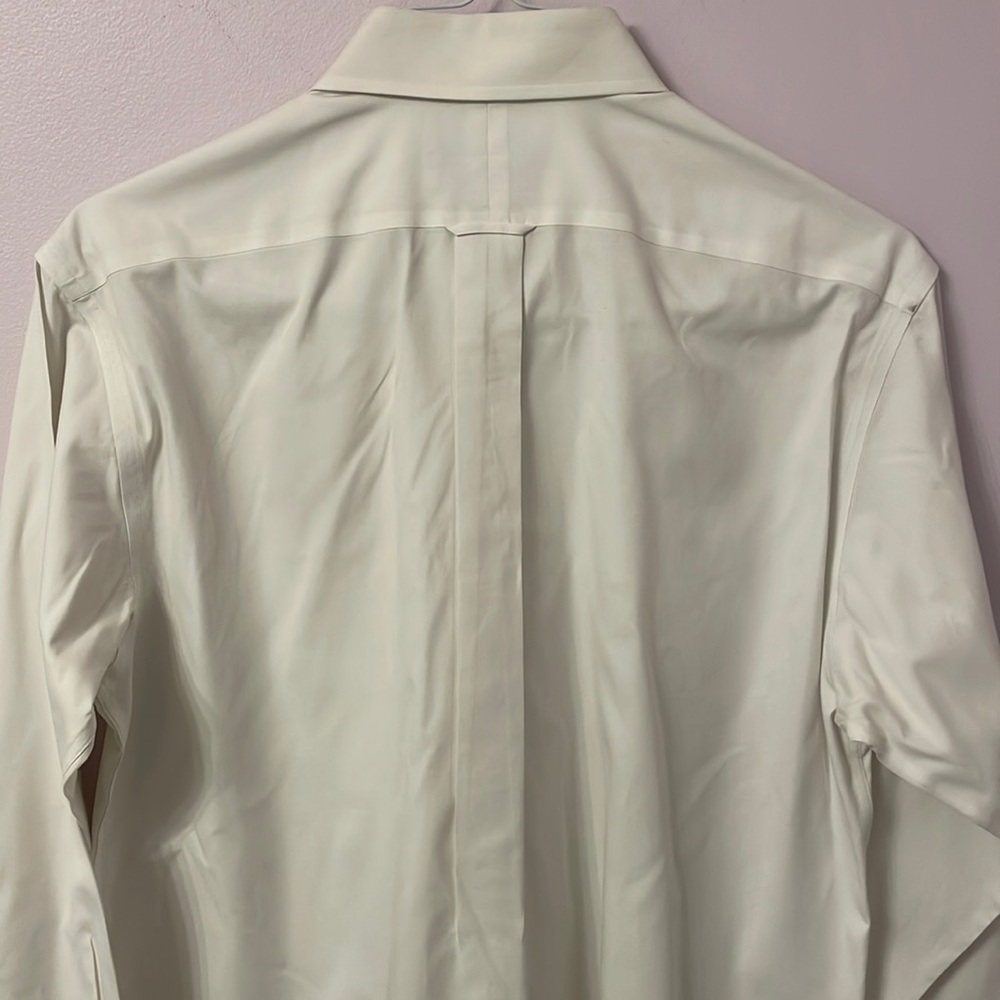 Roundtree and Yorke Gold Label Fitted Dress Shirt in White. - Picture 4 of 8